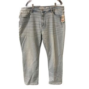 Kancan Jeans women 36x30 light blue Kurvy Mid rise straight soft stretch short